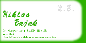 miklos bajak business card