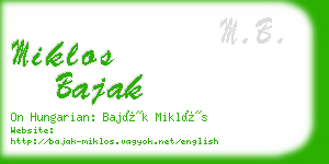 miklos bajak business card